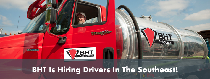 BHT is hiring drivers in the Southeast!